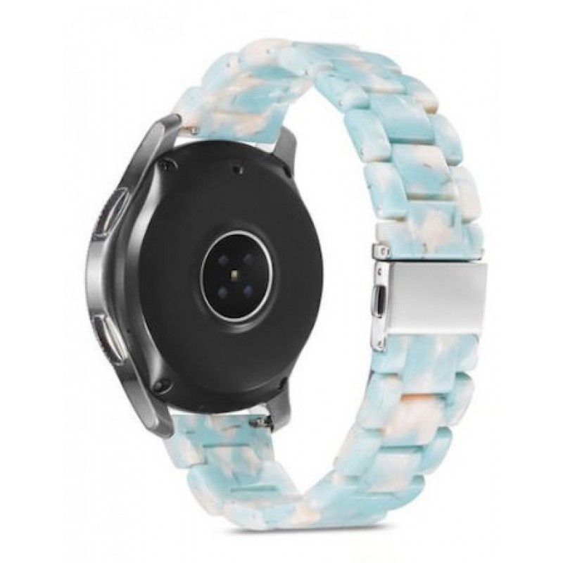 Ανταλλακτικό λουράκι QuickFit Ceramic Modern Design Sky Blue για Samsung Galaxy Watch5 (40mm & 42mm)/Watch4 (40mm & 44mm)/ Watch4 Classic (42mm & 46mm)/ Watch3(41mm)/Active 2(40/44mm)/Amazfit GTS 3 (43mm)/GTR(42mm) (20mm)