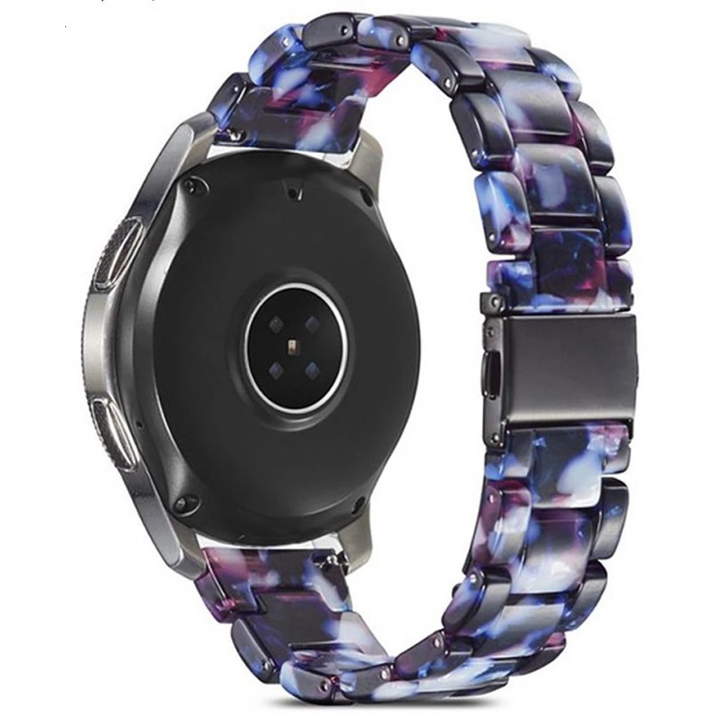 Ανταλλακτικό λουράκι QuickFit Ceramic Modern Design Flash Purple για Samsung Galaxy Watch5 (40mm & 42mm)/Watch4 (40mm & 44mm)/ Watch4 Classic (42mm & 46mm)/ Watch3(41mm)/Active 2(40/44mm)/Amazfit GTS 3 (43mm)/GTR(42mm) (20mm)