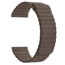 Ανταλλακτικό λουράκι QuickFit Leather Loop Sport  Samsung Galaxy Watch3(45mm)/Watch(46mm)/Huawei Watch 3 (46mm)/ Watch 3 Pro (48mm)/GT 2/Pro/Honor GS Pro/Amazfit GTR 3 (46mm)/GTR 3 Pro/GTR(47mm)/ Stratos 3(48mm)  (22mm) Brown