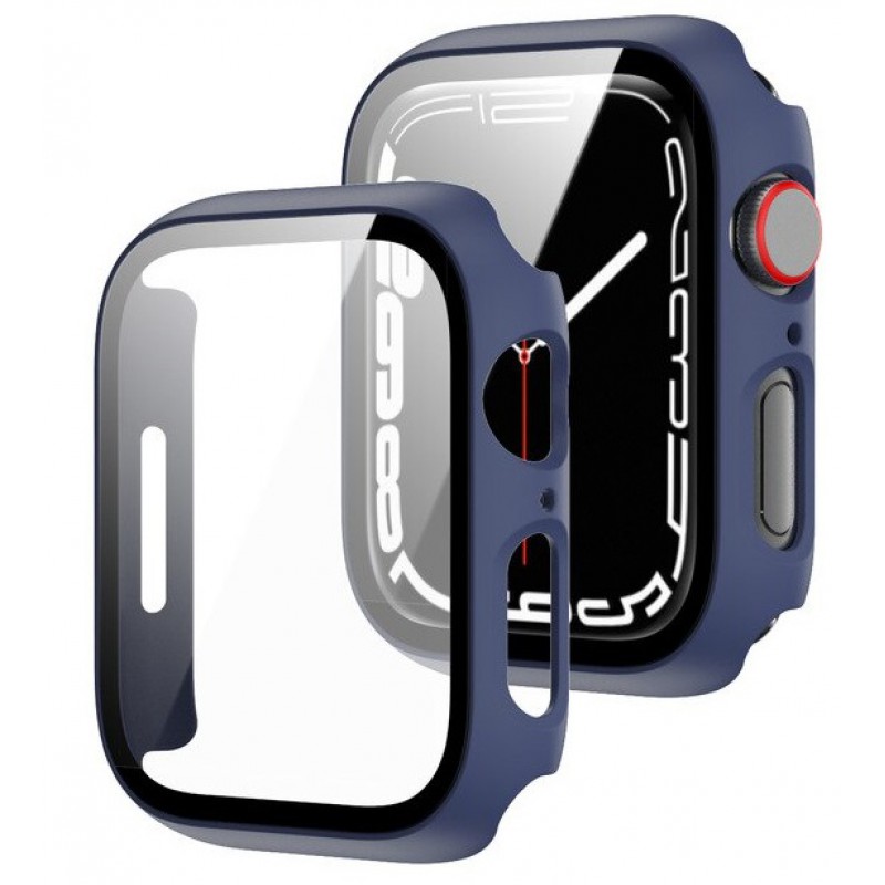 Θήκη PC Full Glass Screen Protector Apple Watch Ultra (49mm) Midnight Blue