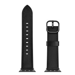 Ανταλλακτικό λουράκι QuickFit Genuine Leather Apple Watch 1/2/3/4/5/6/SE/7/8 (42/44/45/49mm) Black