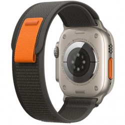  Ανταλλακτικό λουράκι QuickFit Nylon Apple Watch 1/2/3/4/5/6/SE/7/8 (42/44/45/49mm) Black/Grey