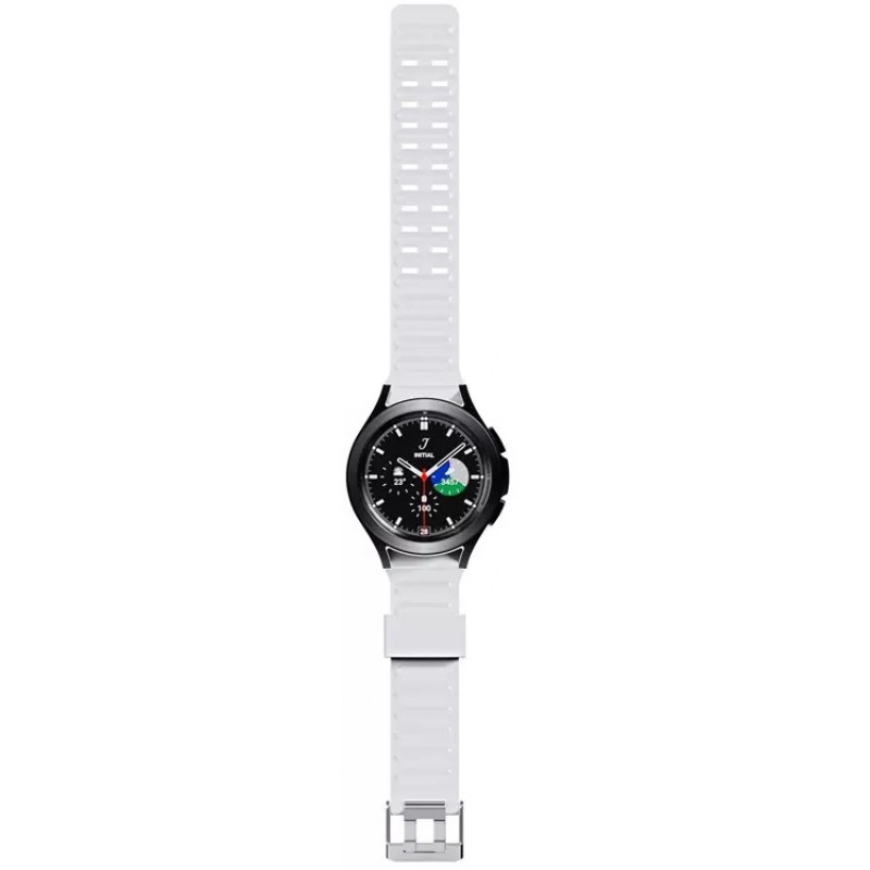 Ανταλλακτικό λουράκι QuickFit SIlicone για Samsung Galaxy Watch 7 / 6 / 6 Classic / 5 / 5 Pro/ 4 / 4 Classic White