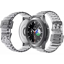 Ανταλλακτικό λουράκι QuickFit SIlicone για Samsung Galaxy Watch 7 / 6 / 6 Classic / 5 / 5 Pro/ 4 / 4 Classic Transparent Black