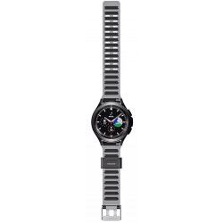 Ανταλλακτικό λουράκι QuickFit SIlicone για Samsung Galaxy Watch 7 / 6 / 6 Classic / 5 / 5 Pro/ 4 / 4 Classic Transparent Black