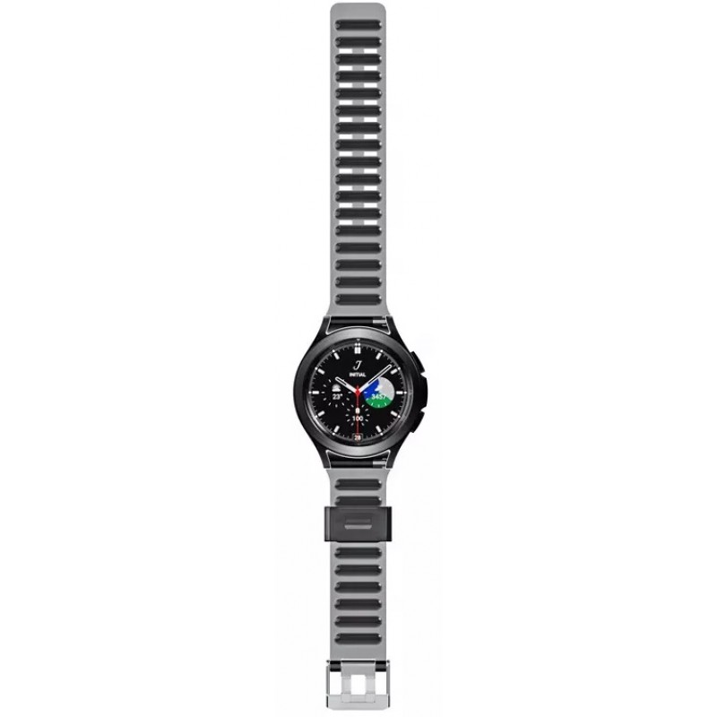 Ανταλλακτικό λουράκι QuickFit SIlicone για Samsung Galaxy Watch 6 / 6 Classic / 5 / 5 Pro/ 4 / 4 Classic Transparent Black