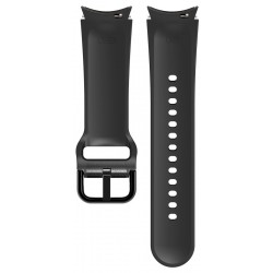 Ανταλλακτικό λουράκι Genuine Leather & Silicone για Samsung Galaxy Watch 7 / 6 / 6 Classic / 5 / 5 Pro/ 4 / 4 Classic Dark BLack