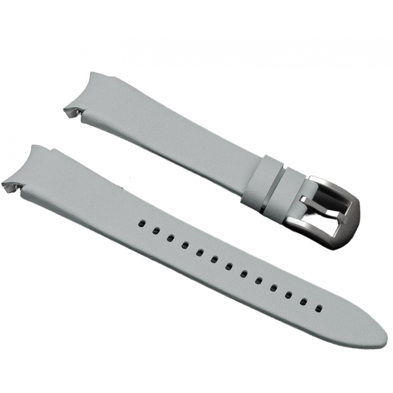 Ανταλλακτικό λουράκι QuickFit Leather για Samsung Galaxy Watch 7 / 6 / 6 Classic / 5 / 5 Pro/ 4 / 4 Classic Grey