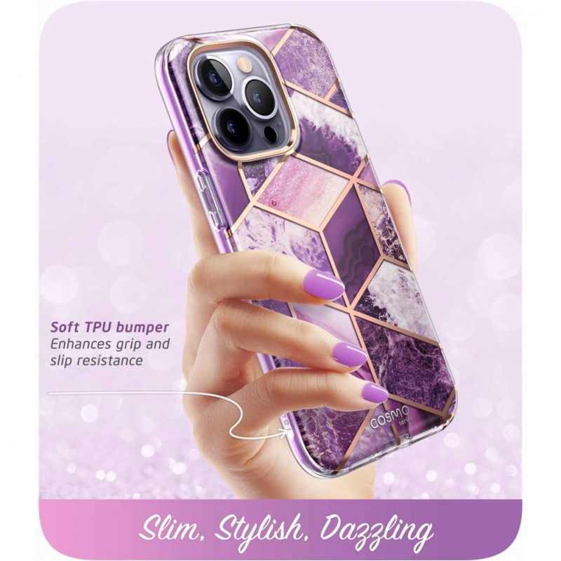 Θήκη Supcase Cosmo Apple iPhone 14 Pro Max (6.7") Marble Purple