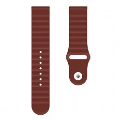 Ανταλλακτικό λουράκι Silicone Wave Type Brown για Samsung Galaxy Watch3(45mm) / Watch(46mm)/Huawei Watch 3 (46mm) / Watch 3 Pro (48mm) / GT 2 / Pro/Honor GS Pro / Amazfit GTR 3 (46mm)/GTR 3 Pro / GTR(47mm) / Stratos 3(48mm) (22mm)