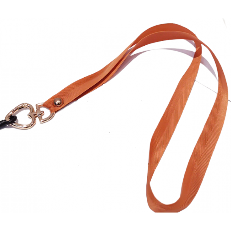 Λουράκι Λαιμού στήριξης Θήκης Smartphone Universal Neck Strap Metal Heart Clip Lanyard Camel