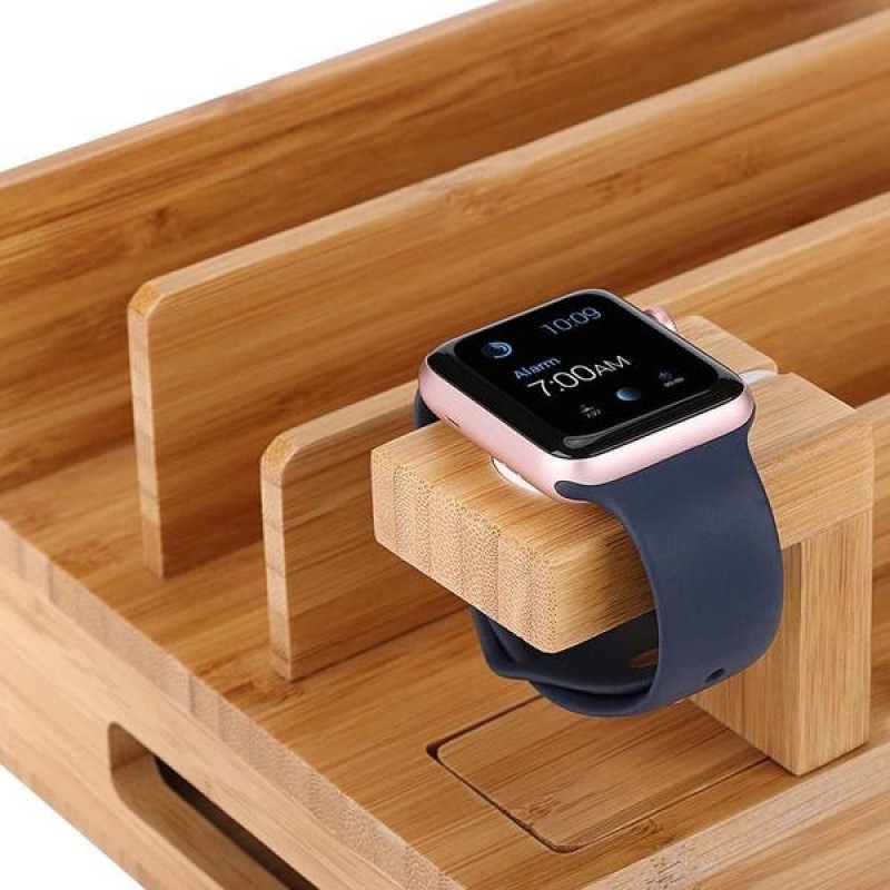 Βάση Φόρτισης Bamboo and Wood Charging Dock Desk Organizer for Apple iPhone/Apple Watch & AirPods Βάση Φόρτισης Bamboo and Wood Charging Dock Desk Organizer for Apple iPhone/Apple Watch & AirPods