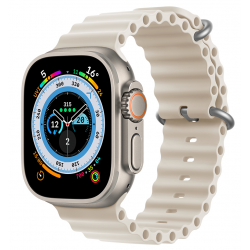 Ανταλλακτικό Λουράκι QuickFit  Ocean Band Apple Watch 5/6/SE/7/8/Ultra (42/44/45/49mm) Waterproof  Silicone Starlight