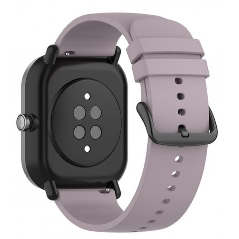 Ανταλλακτικό λουράκι QuickFit Black Buckle Light Purple για Samsung Galaxy Watch3(45mm)/Watch(46mm)/Huawei Watch 3 (46mm)/ Watch 3 Pro (48mm)/GT 2/Pro/Honor GS Pro/Amazfit GTR 3 (46mm)/GTR 3 Pro/GTR(47mm)/ Stratos 3(48mm) (22mm)