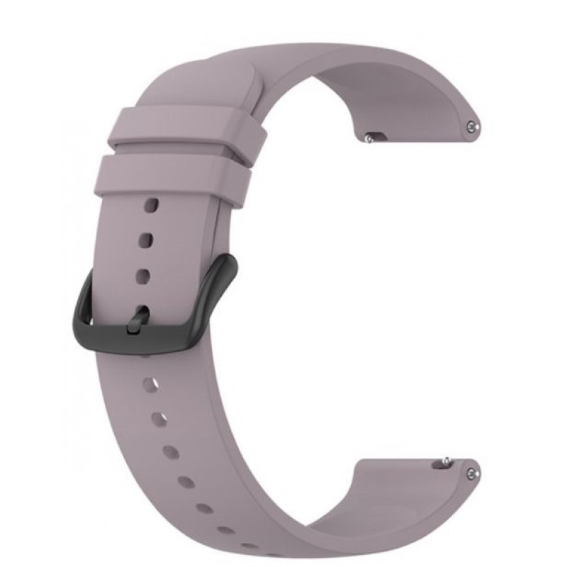 Ανταλλακτικό λουράκι QuickFit Black Buckle Light Purple για Samsung Galaxy Watch3(45mm)/Watch(46mm)/Huawei Watch 3 (46mm)/ Watch 3 Pro (48mm)/GT 2/Pro/Honor GS Pro/Amazfit GTR 3 (46mm)/GTR 3 Pro/GTR(47mm)/ Stratos 3(48mm) (22mm)