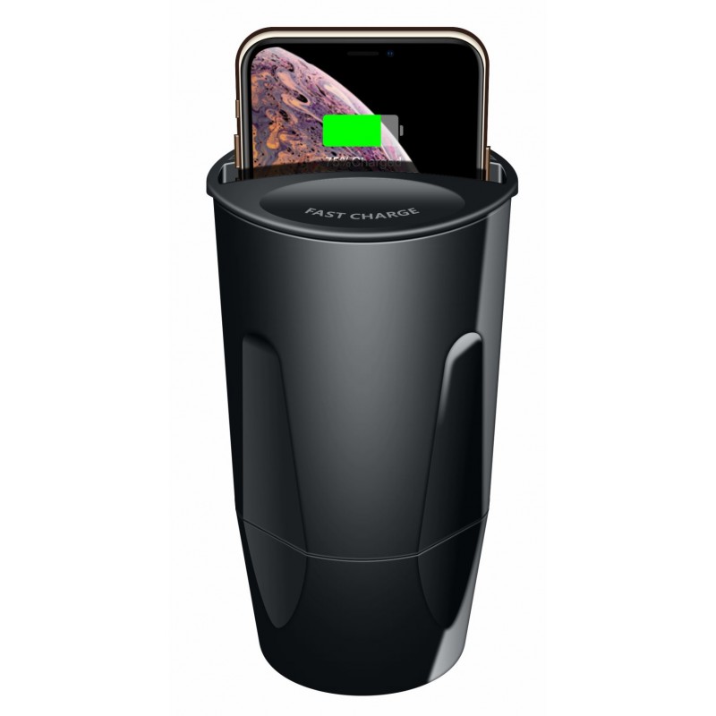 Φορτιστής Αυτοκινήτου Cup Wireless Charger black