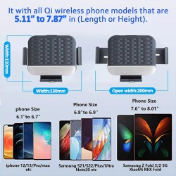 Φορτιστής Αυτοκινήτου Wireless Car Charger Z Fold3/ Z Fold4 / Z Fold5 / Z Fold6 15W  Black
