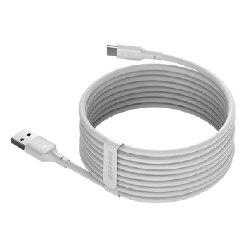 Καλώδιο Φόρτισης Baseus TZCATZJ-02 Simple Wisdom Regular USB 2.0 Cable USB-C male - USB-A male 1.5m White