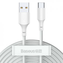 Καλώδιο Φόρτισης Baseus TZCATZJ-02 Simple Wisdom Regular USB 2.0 Cable USB-C male - USB-A male 1.5m White