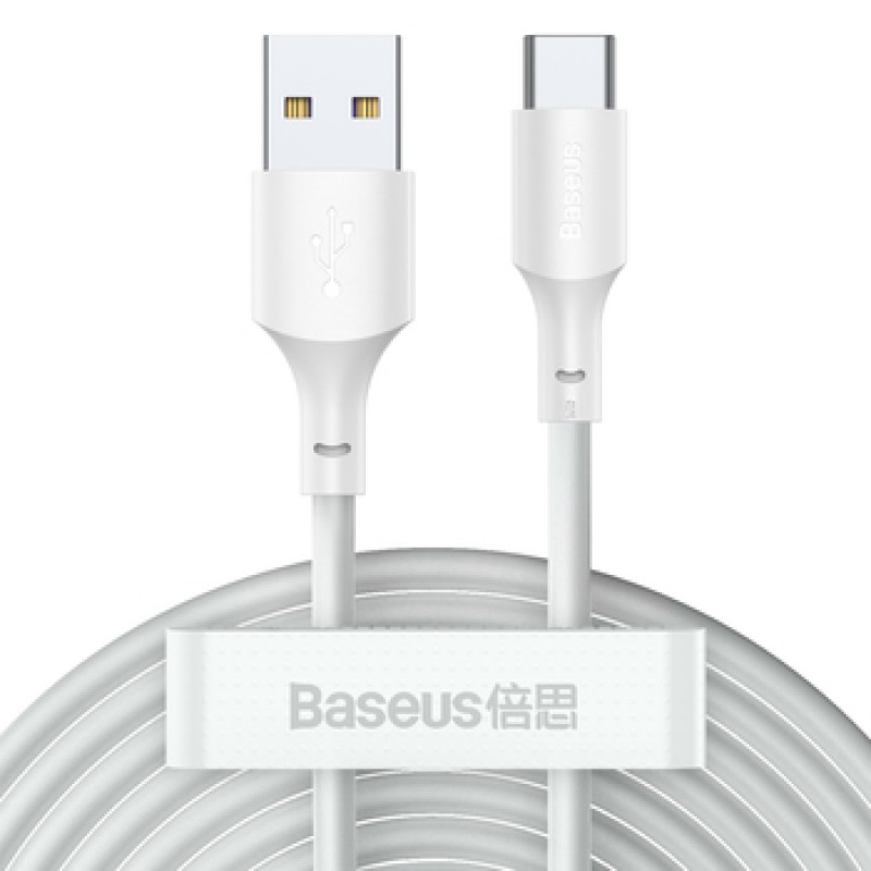 Καλώδιο Φόρτισης Baseus TZCATZJ-02 Simple Wisdom Regular USB 2.0 Cable USB-C male - USB-A male 1.5m White