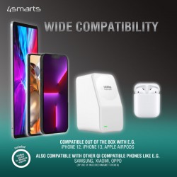Ασύρματος Φορτιστής 4smarts Wireless Charger UltiMAG 5in1 Mains Charging Station White (4S456607) 