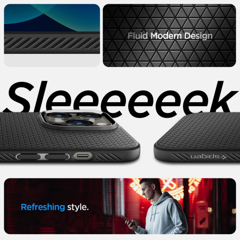 Θήκη Spigen Liquid Air Apple iPhone 14 Pro Max (6.7") Matte Black (ACS04813)