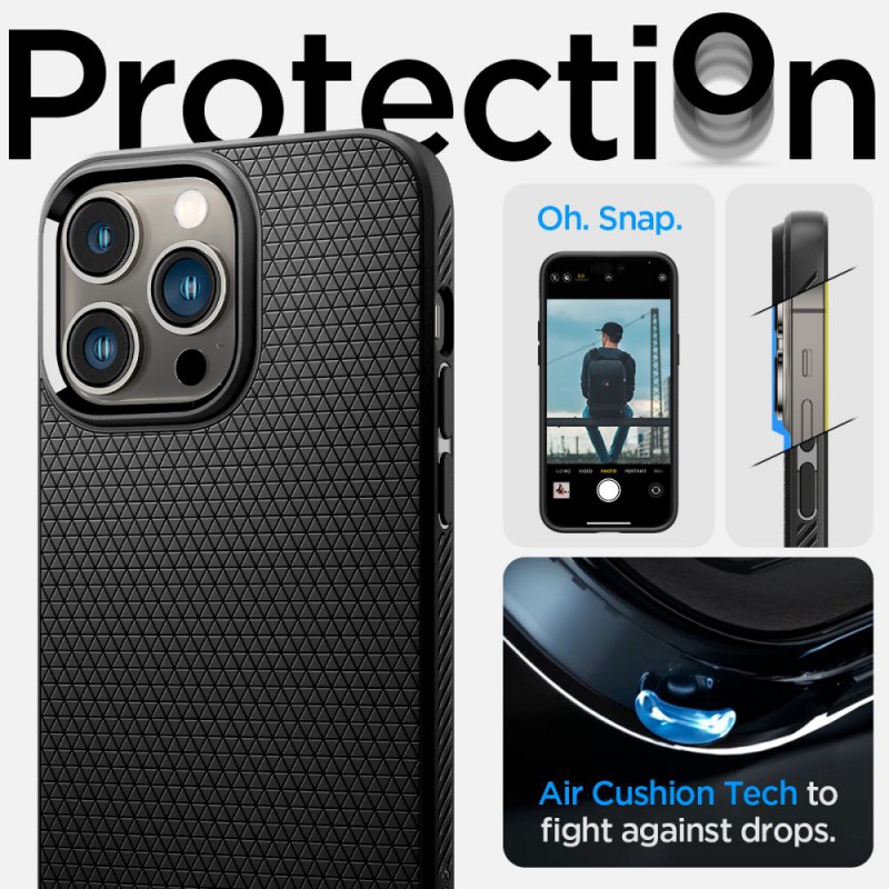 Θήκη Spigen Liquid Air Apple iPhone 14 Pro Max (6.7") Matte Black (ACS04813)