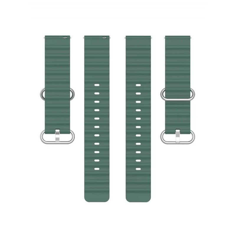 Ανταλλακτικό λουράκι QuickFit Ocean Band για  Samsung Galaxy Watch3(45mm)/Watch(46mm)/Xiaomi Haylou LS05/Amazfit GTR(47mm)/2e(46mm)/Stratos 2/3/Mi Watch(46mm)/Huawei GT/Active/GT 2/Pro/Honor GS Pro/Magic/2(46mm) (22mm) Dark Green