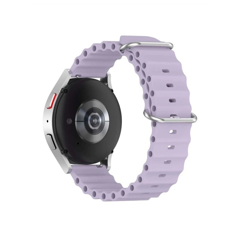 Ανταλλακτικό λουράκι QuickFit Ocean Band για  Samsung Galaxy Watch3(45mm)/Watch(46mm)/Xiaomi Haylou LS05/Amazfit GTR(47mm)/2e(46mm)/Stratos 2/3/Mi Watch(46mm)/Huawei GT/Active/GT 2/Pro/Honor GS Pro/Magic/2(46mm) (22mm) Violet
