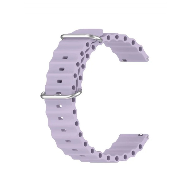 Ανταλλακτικό λουράκι QuickFit Ocean Band για  Samsung Galaxy Watch3(45mm)/Watch(46mm)/Xiaomi Haylou LS05/Amazfit GTR(47mm)/2e(46mm)/Stratos 2/3/Mi Watch(46mm)/Huawei GT/Active/GT 2/Pro/Honor GS Pro/Magic/2(46mm) (22mm) Violet
