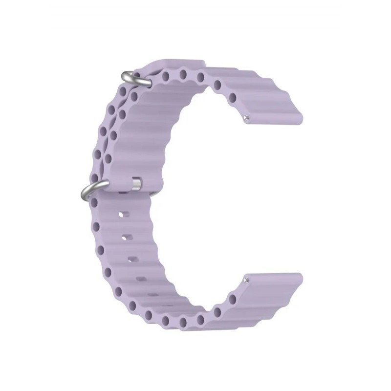 Ανταλλακτικό λουράκι QuickFit Ocean Band για  Samsung Galaxy Watch3(45mm)/Watch(46mm)/Xiaomi Haylou LS05/Amazfit GTR(47mm)/2e(46mm)/Stratos 2/3/Mi Watch(46mm)/Huawei GT/Active/GT 2/Pro/Honor GS Pro/Magic/2(46mm) (22mm) Violet