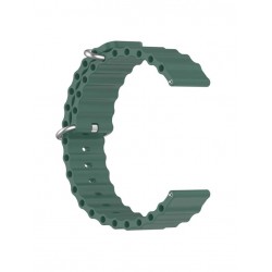 Ανταλλακτικό λουράκι QuickFit Ocean Band για Samsung Galaxy Watch5 (40mm & 42mm)/Watch4 (40mm & 44mm)/ Watch4 Classic (42mm & 46mm)/ Watch3(41mm)/Active 2(40/44mm)/Amazfit GTS 3 (43mm)/GTR(42mm) (20mm) Dark Green