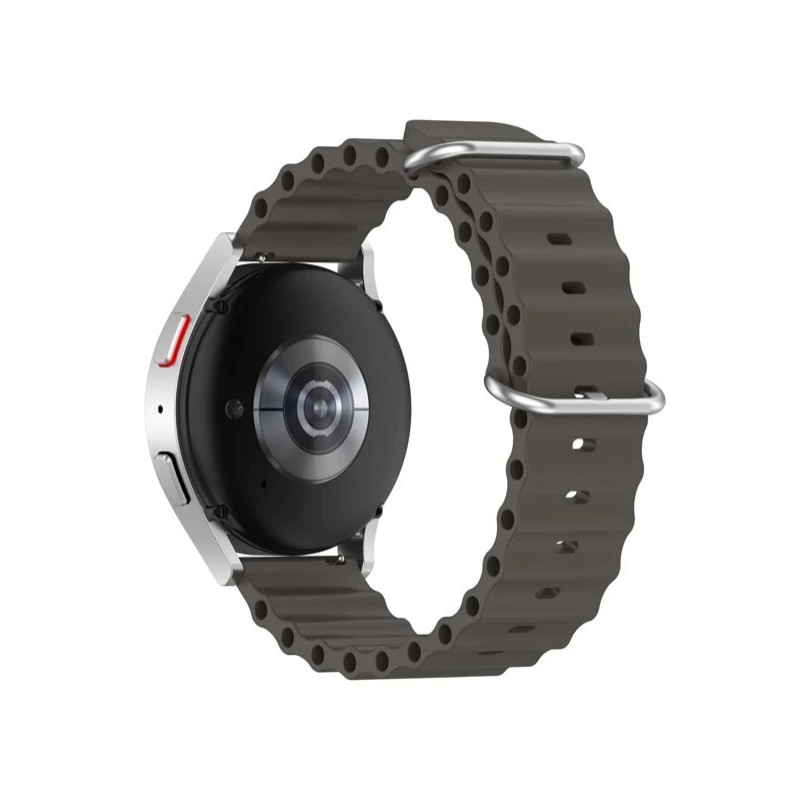 Ανταλλακτικό λουράκι QuickFit Ocean Band για Samsung Galaxy Watch5 (40mm & 42mm)/Watch4 (40mm & 44mm)/ Watch4 Classic (42mm & 46mm)/ Watch3(41mm)/Active 2(40/44mm)/Amazfit GTS 3 (43mm)/GTR(42mm) (20mm) Space Grey