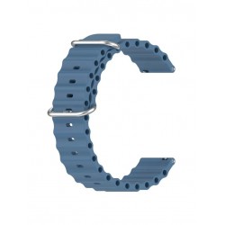 Ανταλλακτικό λουράκι QuickFit Ocean Band για Samsung Galaxy Watch5 (40mm & 42mm)/Watch4 (40mm & 44mm)/ Watch4 Classic (42mm & 46mm)/ Watch3(41mm)/Active 2(40/44mm)/Amazfit GTS 3 (43mm)/GTR(42mm) (20mm) Slate Blue
