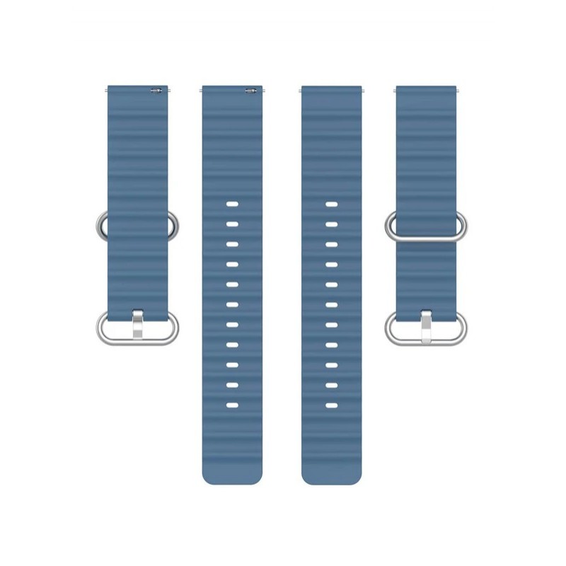Ανταλλακτικό λουράκι QuickFit Ocean Band για Samsung Galaxy Watch5 (40mm & 42mm)/Watch4 (40mm & 44mm)/ Watch4 Classic (42mm & 46mm)/ Watch3(41mm)/Active 2(40/44mm)/Amazfit GTS 3 (43mm)/GTR(42mm) (20mm) Slate Blue