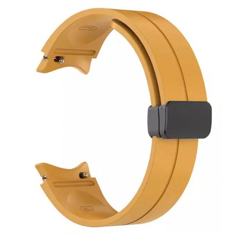 Ανταλλακτικό λουράκι Magnetic D-Buckle QuickFit Silicone Sport Band για Samsung Galaxy Watch 7 / 6 / 6 Classic / 5 / 5 Pro/ 4 / 4 Classic Yellow Ανταλλακτικό λουράκι Magnetic D-Buckle QuickFit Silicone Sport Band για Samsung Galaxy Watch 7 / 6 / 6 Classic / 5 / 5 Pro/ 4 / 4 Classic Yellow