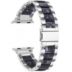 Ανταλλακτικό λουράκι QuickFit Stainless Steel & Ceramic Apple Watch 1/2/3/4/5/6/SE/7/8 (42/44/45/49mm) Black