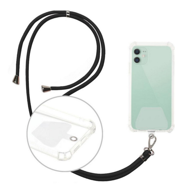 Λουράκι Λαιμού στήριξης Θήκης Smartphone Universal Neck Strap Black Λουράκι Λαιμού στήριξης Θήκης Smartphone Universal Neck Strap Black