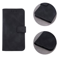 Θήκη Book Smart Velvet Apple iPhone 15 (6.1") Black