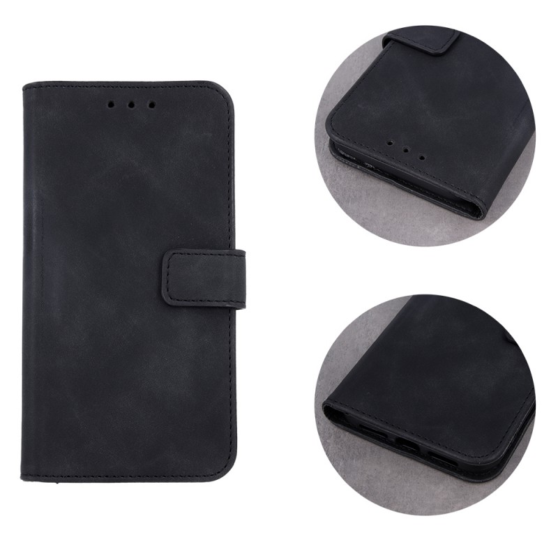 Θήκη Book Smart Velvet Apple iPhone 15 (6.1") Black