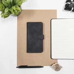 Θήκη Book Smart Velvet Apple iPhone 15 (6.1") Black