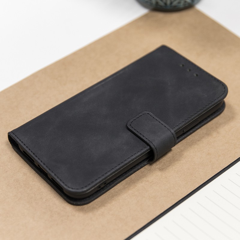Θήκη Book Smart Velvet Apple iPhone 15 (6.1") Black