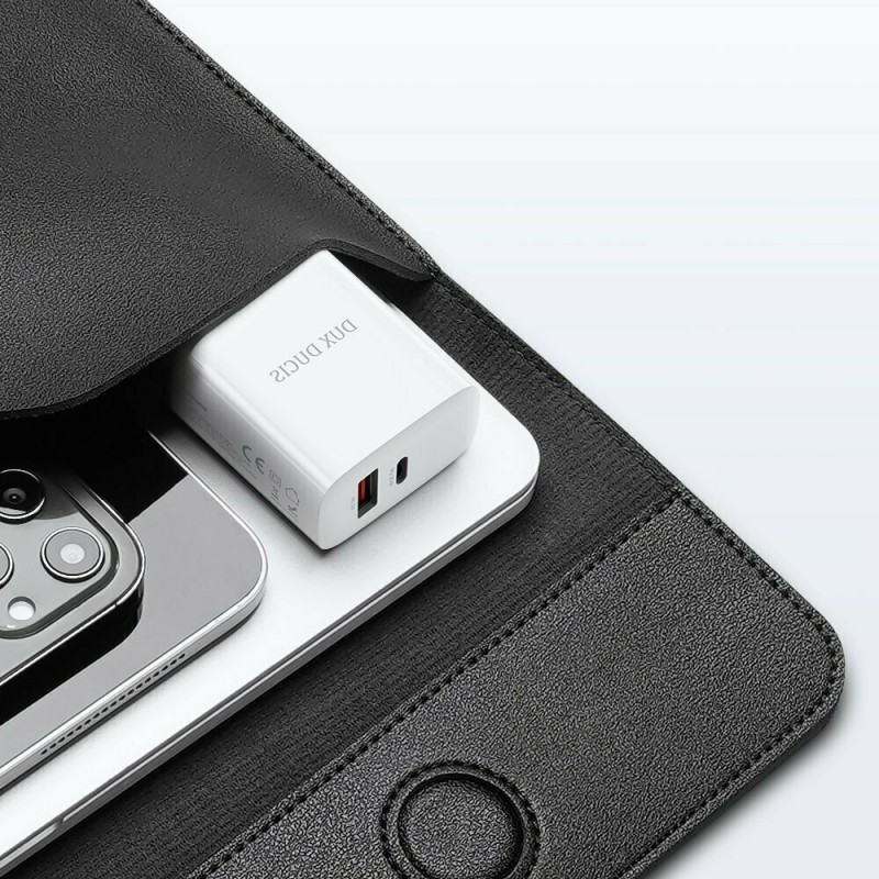 Φορτιστής Ταξιδιού DuxDucis με Θύρα USB-A και Θύρα USB-C 20W White Φορτιστής Ταξιδιού DuxDucis με Θύρα USB-A και Θύρα USB-C 20W White