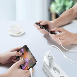 Φορτιστής Ταξιδιού DuxDucis με Θύρα USB-A και Θύρα USB-C 20W White Φορτιστής Ταξιδιού DuxDucis με Θύρα USB-A και Θύρα USB-C 20W White