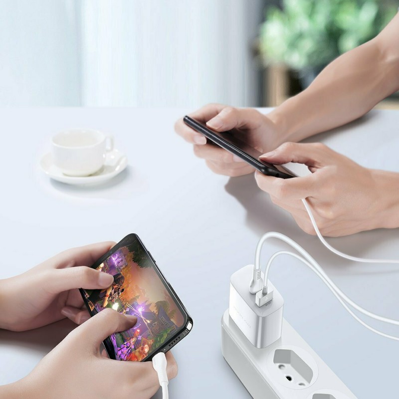 Φορτιστής Ταξιδιού DuxDucis με Θύρα USB-A και Θύρα USB-C 20W White Φορτιστής Ταξιδιού DuxDucis με Θύρα USB-A και Θύρα USB-C 20W White