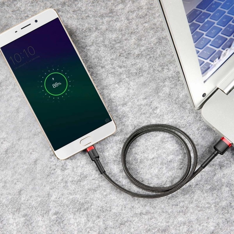 Καλώδιο Data Baseus CAMKLF-C91 Cafule Series USB  to MicroUSB 2m Red/Black