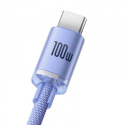 Καλώδιο Φόρτισης Baseus Crystal Shine USB to Type-C 100W 2m Purple (CAJY000505)