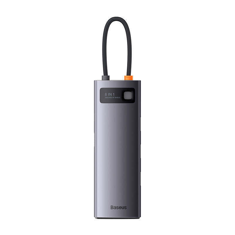 Αντάπτορας Baseus Hub 8in1 Metal Gleam Series, USB-C to 3x USB 3.0+HDMI+USB-C PD+microSD/SD+VGA Αντάπτορας Baseus Hub 8in1 Metal Gleam Series, USB-C to 3x USB 3.0+HDMI+USB-C PD+microSD/SD+VGA