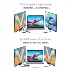 Αντάπτορας Baseus Hub 8in1 Metal Gleam Series, USB-C to 3x USB 3.0+HDMI+USB-C PD+microSD/SD+VGA Αντάπτορας Baseus Hub 8in1 Metal Gleam Series, USB-C to 3x USB 3.0+HDMI+USB-C PD+microSD/SD+VGA
