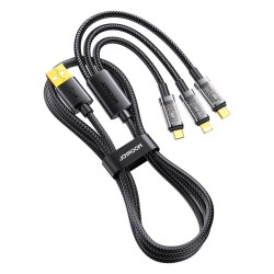 Καλώδιο Joyroom USB 3in1 USB-C/Lightning/Micro USB 3.5A 0.15m (S-1T3015A5) Black Καλώδιο Joyroom USB 3in1 USB-C/Lightning/Micro USB 3.5A 0.15m (S-1T3015A5) Black